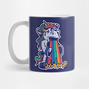 Puking Unicorn | Rainbow Vomit Mug